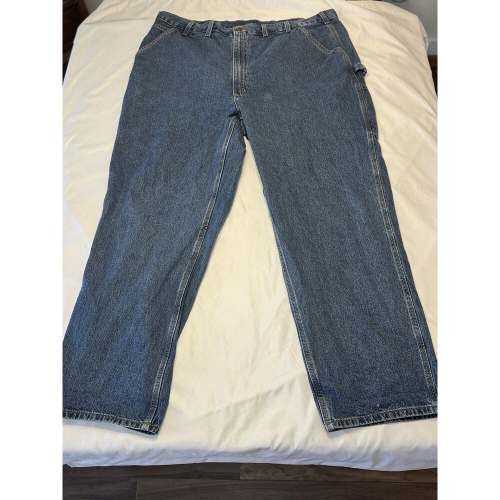 Carhartt Men Carpenter Pants Jeans B13 DPS Work Denim Dungaree Mens 46x32